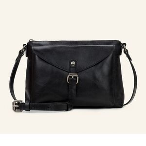 Elegant Black Leather Crossbody Bag